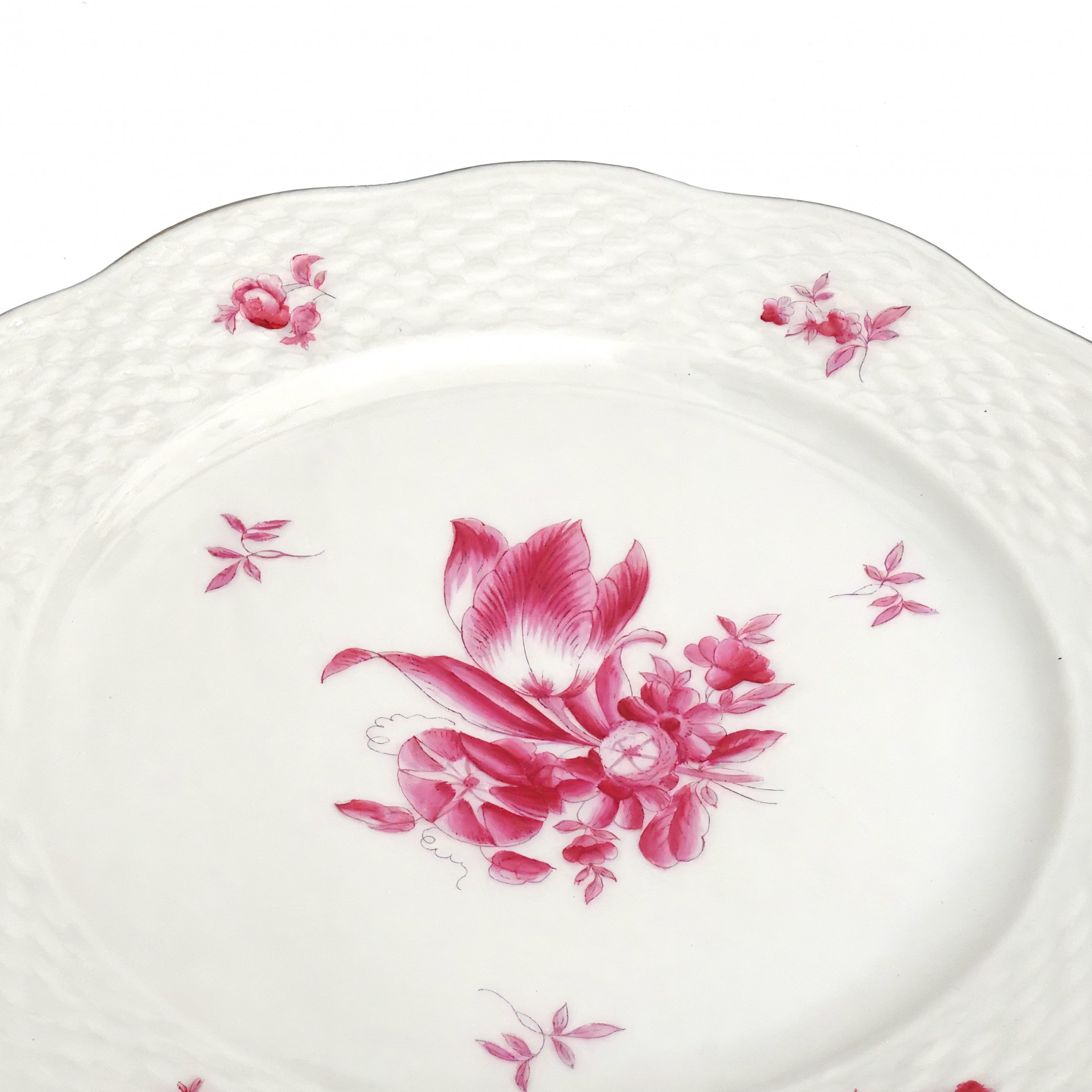 Herend Boquet De Tulipe Decorative Plate, Hand-Painted Porcelain Art, Floral Home Decor, Collectible Vintage Dish